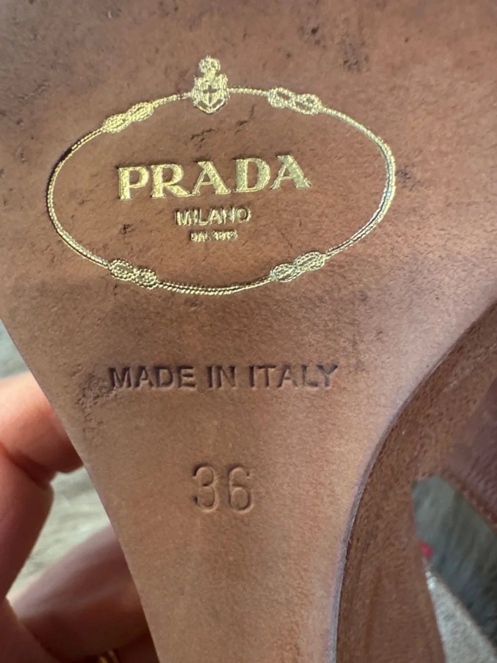 Vintage Prada Women's Brown Leather Slingback Wedge Sandals Size 36 - Picture 3 of 13